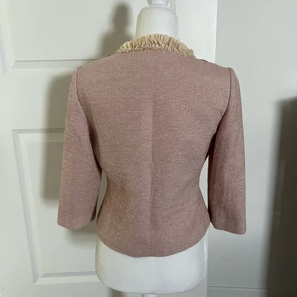 Boston Proper Pink Floral Embellished Blazer - Picture 4 of 10